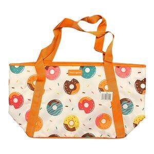 Neutrogena Donut Print Beach Tote Insulated Cooler 23x13x4